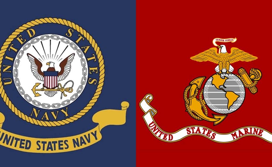 US Marine and Navy Logo